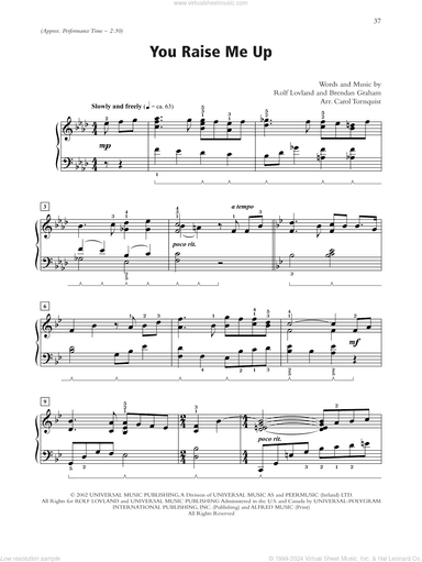 You Raise Me Up (arr. Carol Tornquist)