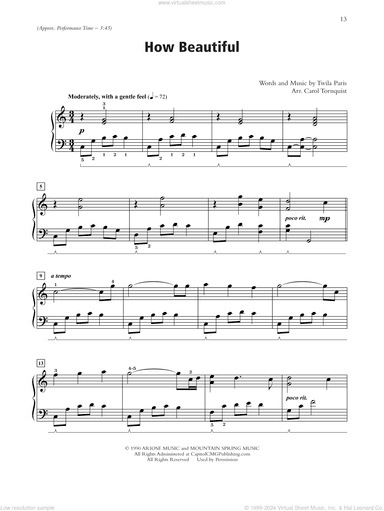 How Beautiful (arr. Carol Tornquist)