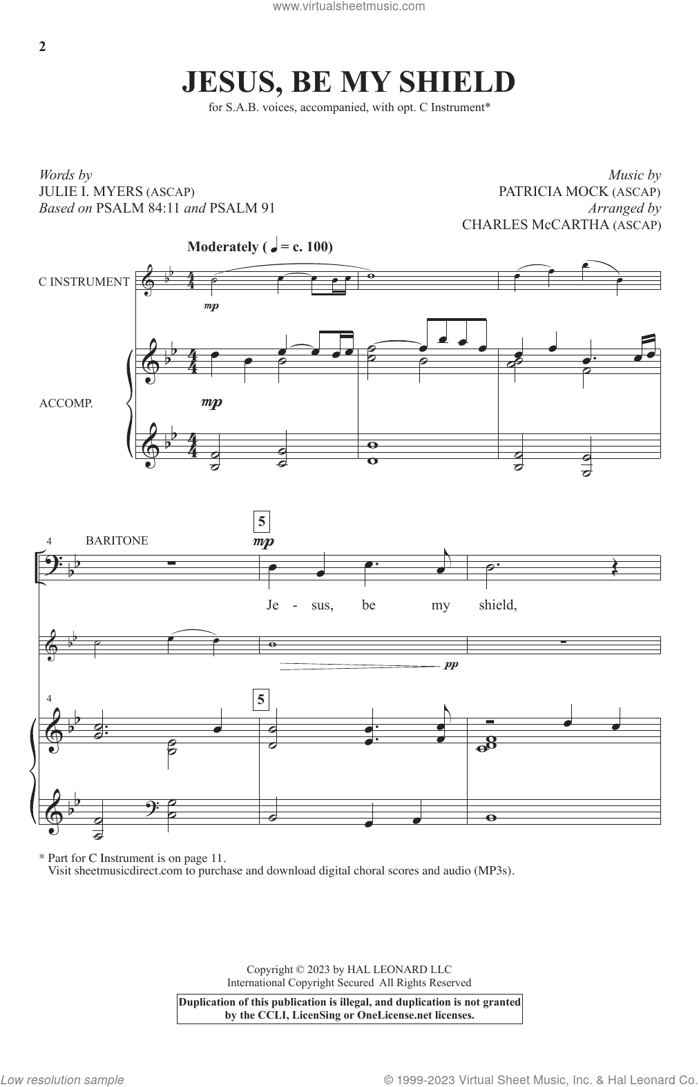 Jesus, Be My Shield (arr. Charles McCartha)
