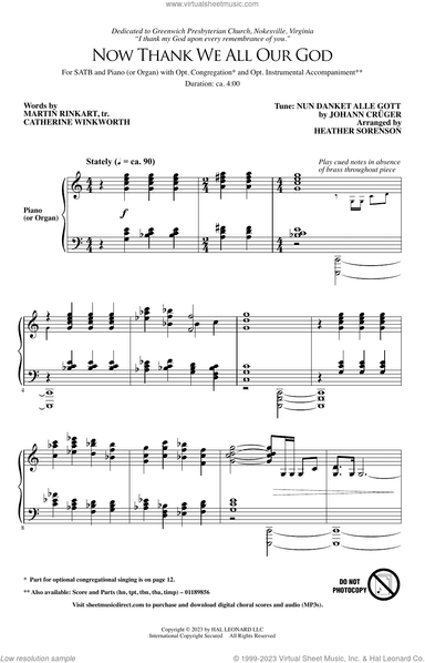 Now Thank We All Our God (arr. Heather Sorenson)