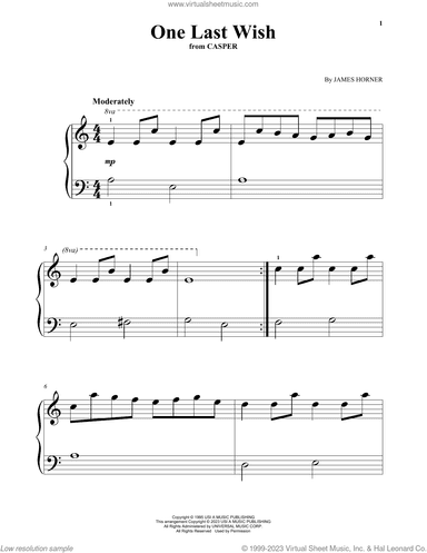 One Last Wish (from Casper), (beginner)