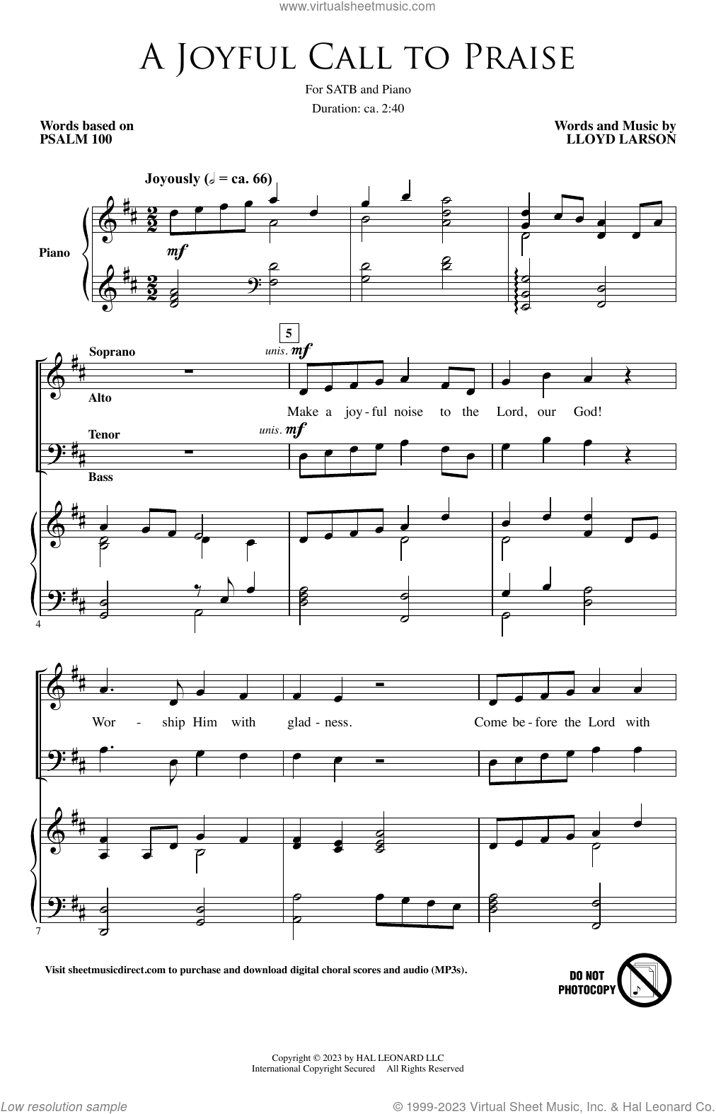 A Joyful Call To Praise