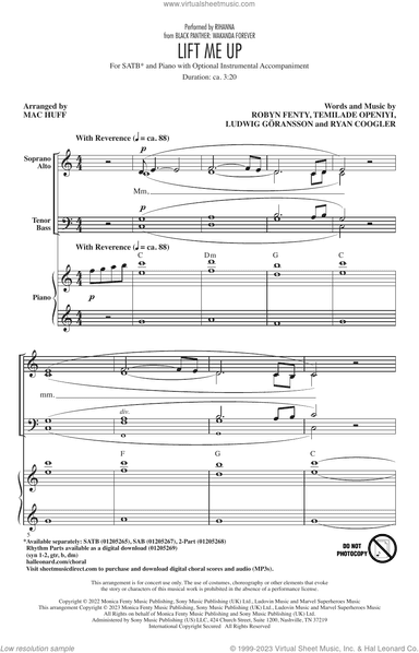 Lift Me Up (from Black Panther: Wakanda Forever) (arr. Mac Huff)