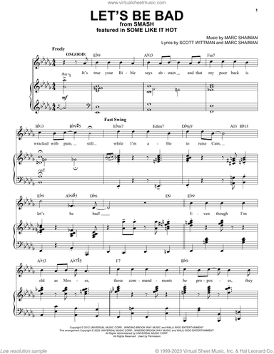 Let's Be Bad (from Some Like It Hot)