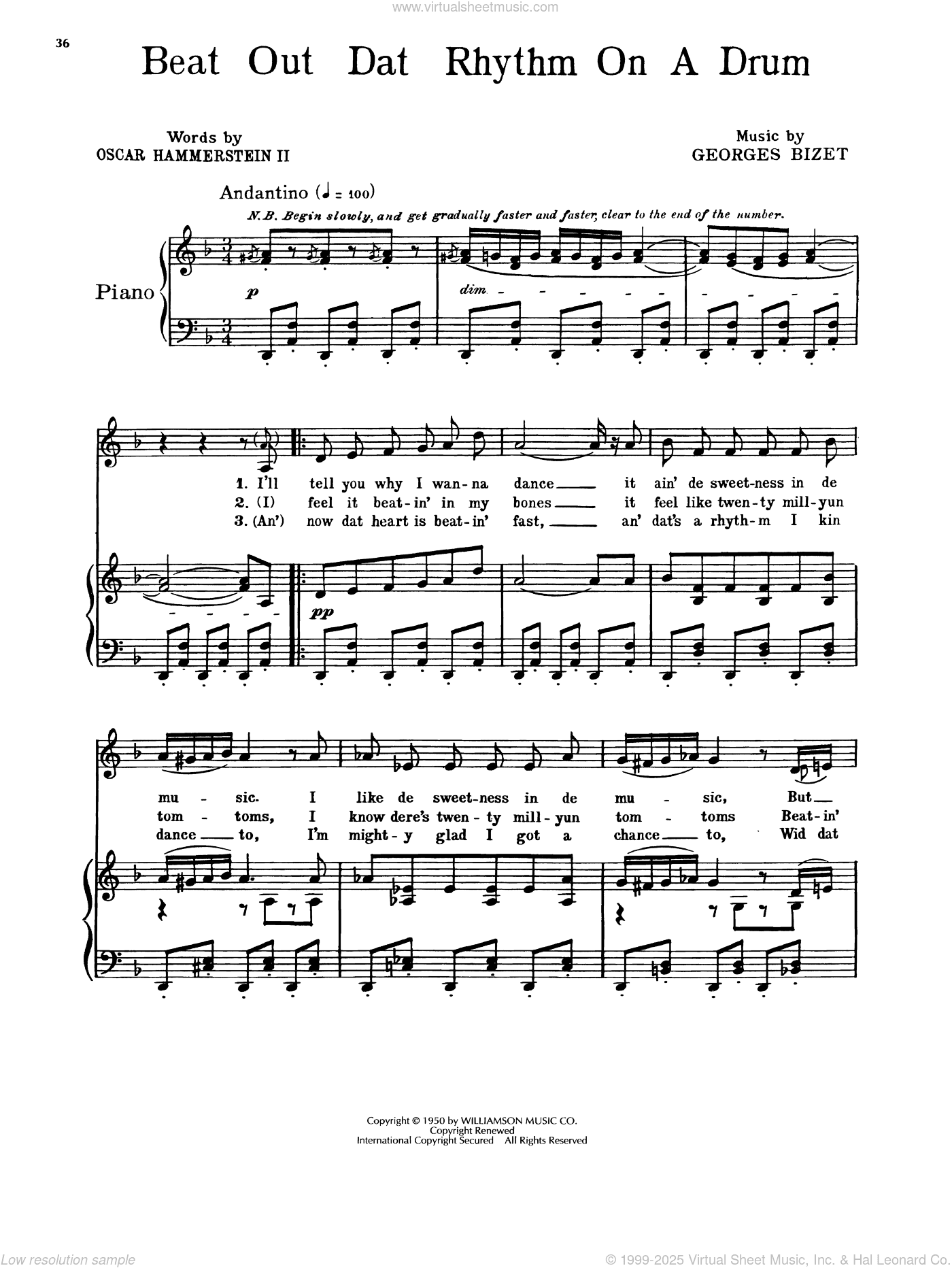 Beat Out Dat Rhythm On A Drum (from Carmen Jones)