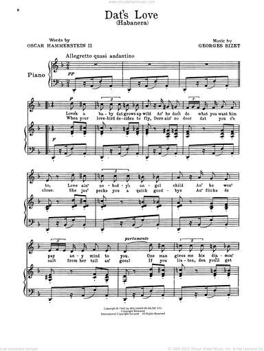 Dat's Love (Habanera) (from Carmen Jones)