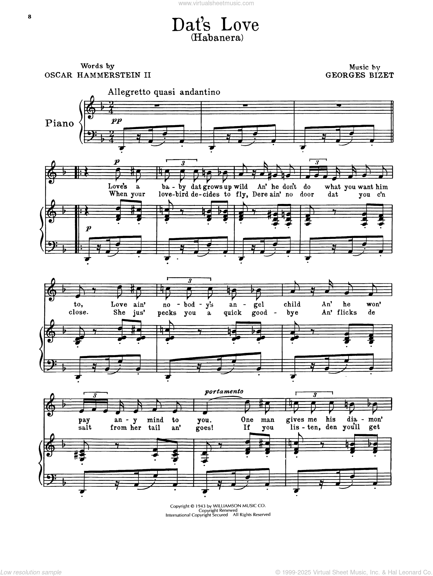 Dat's Love (Habanera) (from Carmen Jones)
