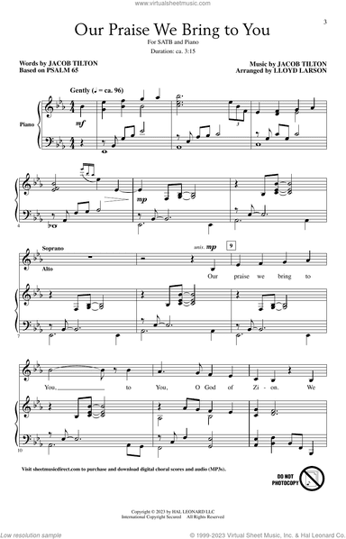 Our Praise We Bring To You (arr. Lloyd Larson)