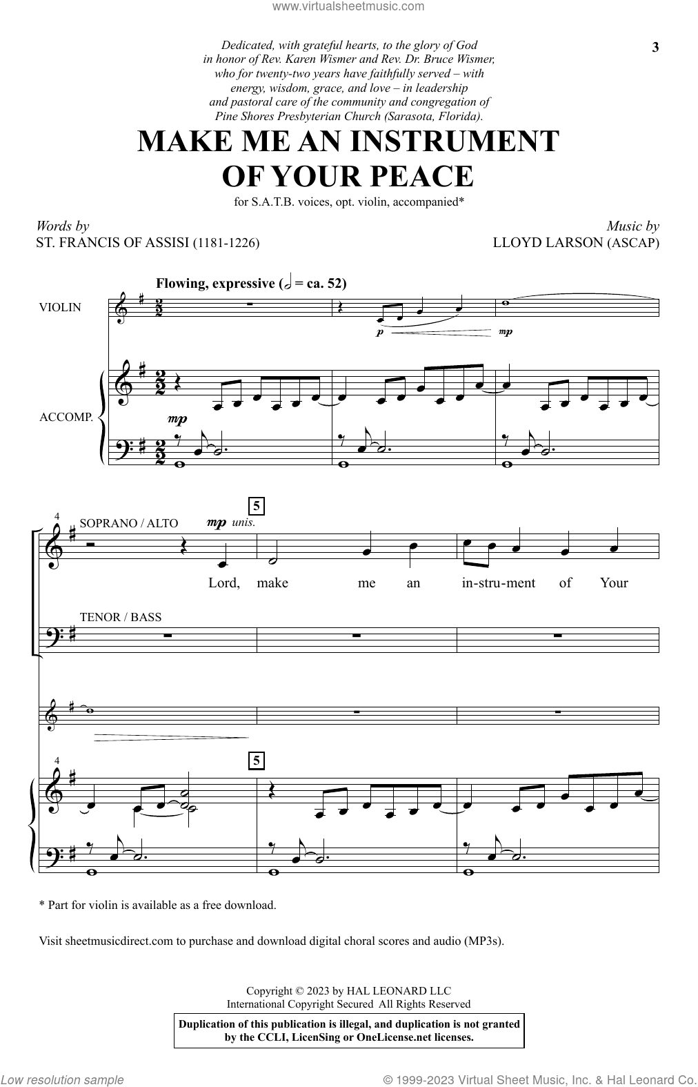 Make Me An Instrument Of Your Peace