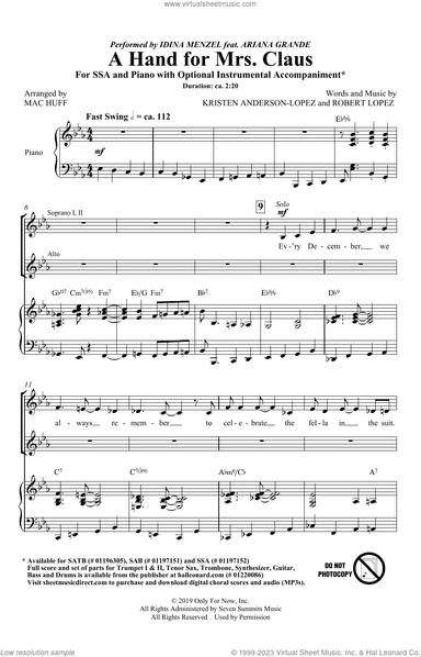 A Hand For Mrs. Claus (arr. Mac Huff)