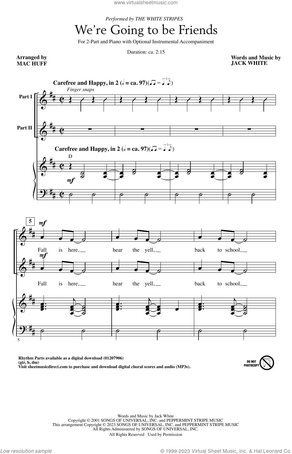 We're Going To Be Friends (arr. Mac Huff)