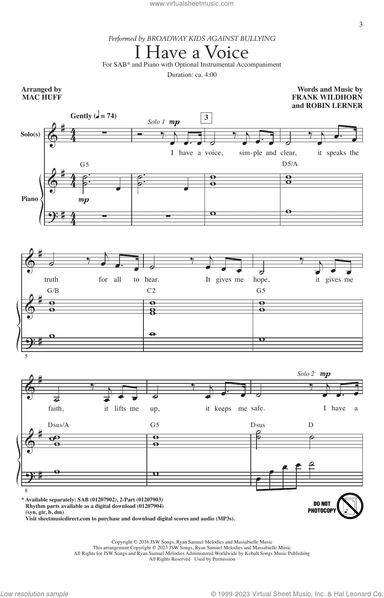 I Have A Voice (arr. Mac Huff)