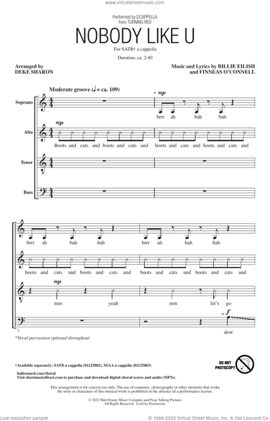 Nobody Like U (from Turning Red) (arr. Deke Sharon)