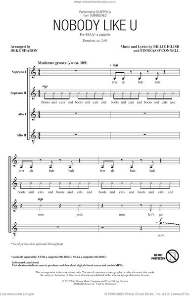 Nobody Like U (from Turning Red) (arr. Deke Sharon)