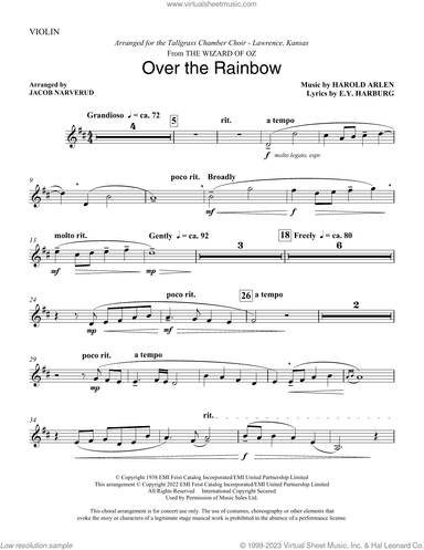 Over The Rainbow (from The Wizard Of Oz) (arr. Jacob Narverud)