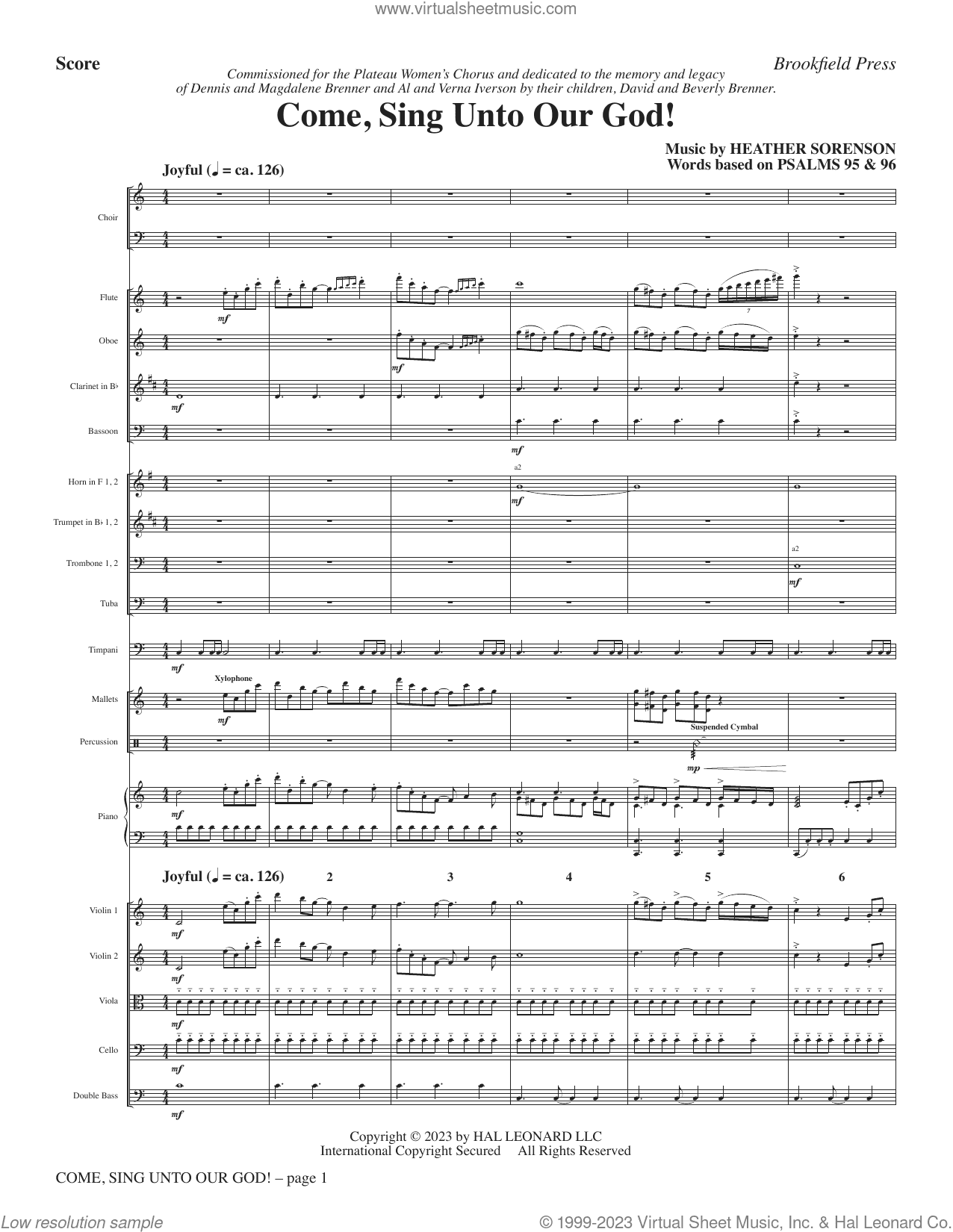 Come, Sing Unto Our God! (COMPLETE)