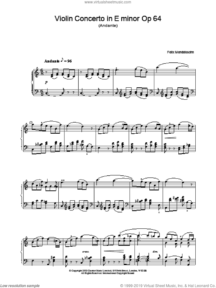 Violin Concerto in E minor Op 64