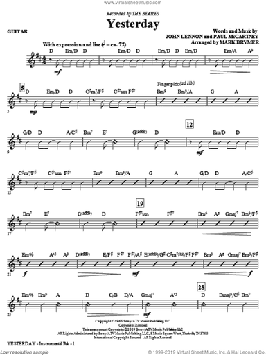 Yesterday (arr. Mark Brymer) (complete set of parts)