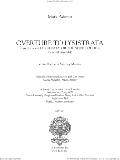 Overture to Lysistrata (arr. Peter Stanley Martin)
