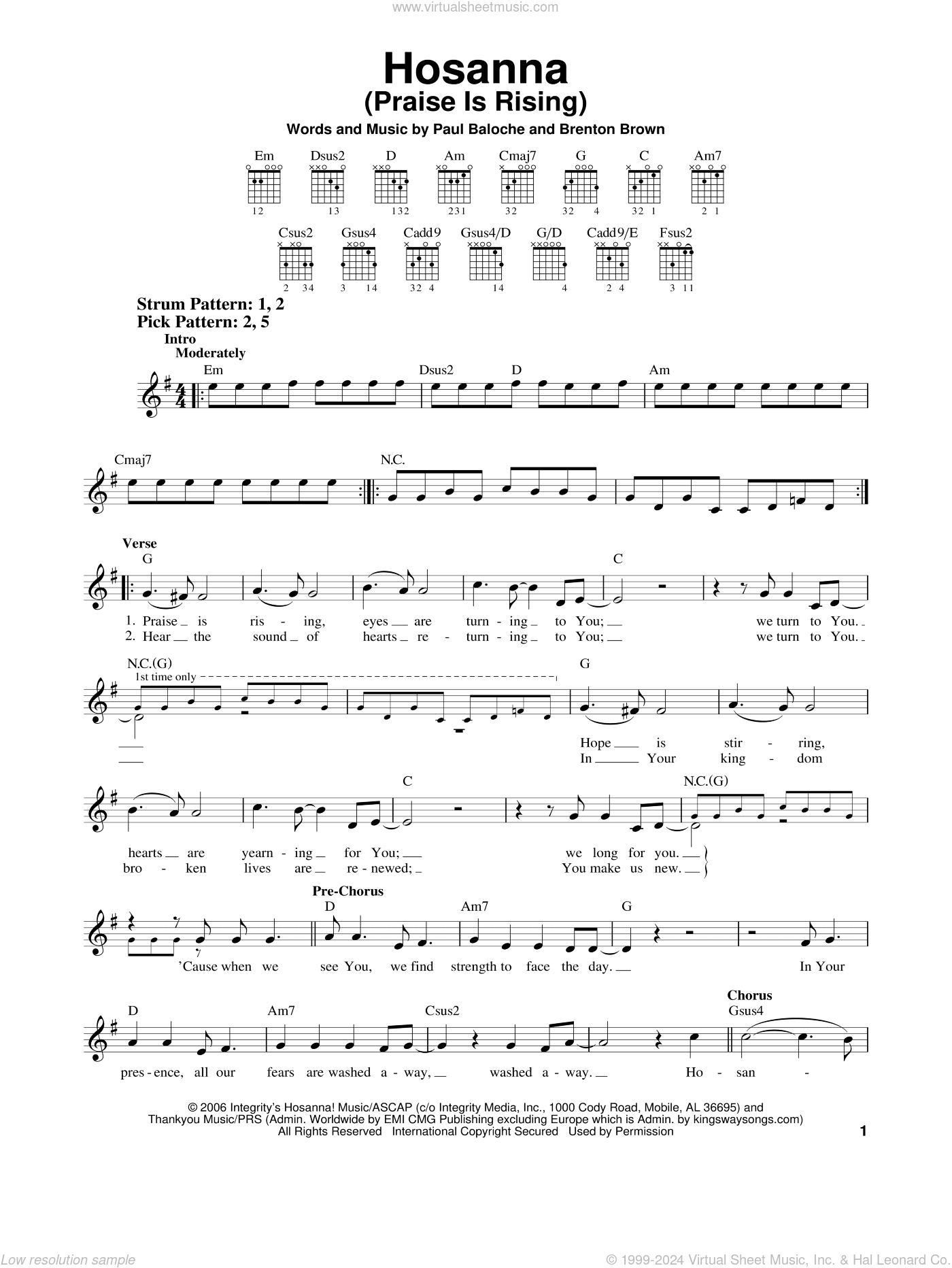 Hosanna (Praise Is Rising)