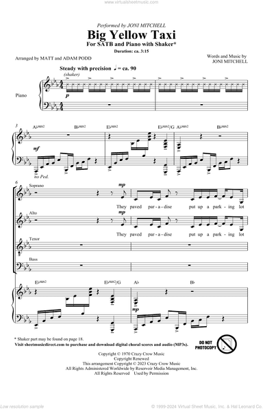 Big Yellow Taxi (arr. Adam and Matt Podd)