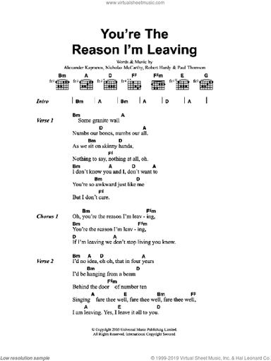 You're The Reason I'm Leaving
