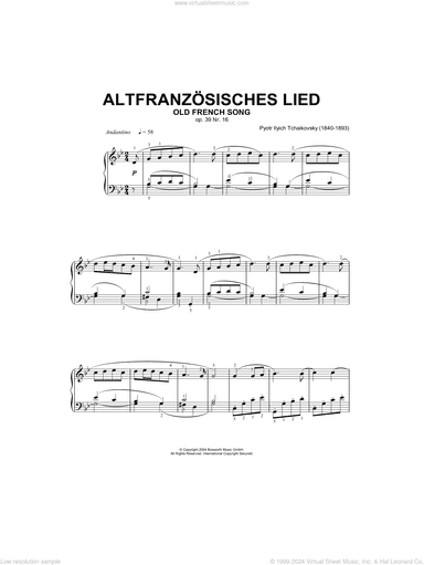 Old French Song, Op.39, No.16