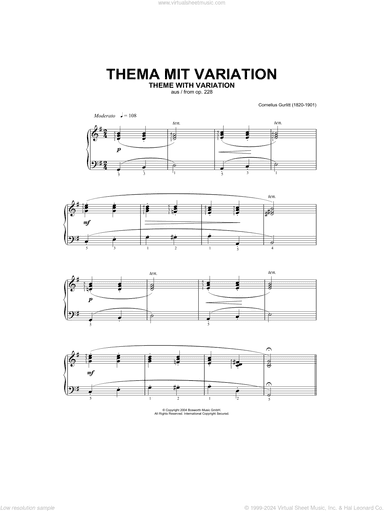 Theme With Variation, From Op.228