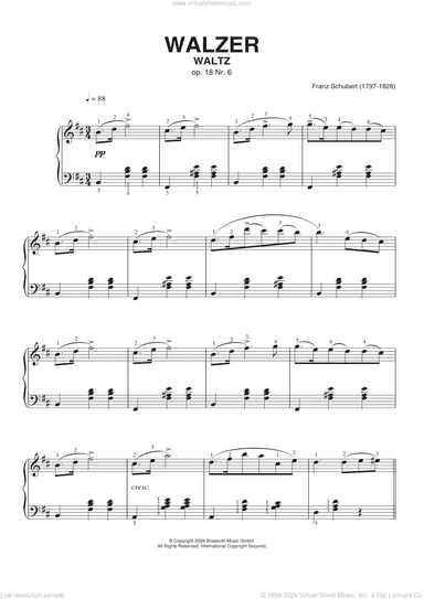 Waltz Op. 18, No. 6
