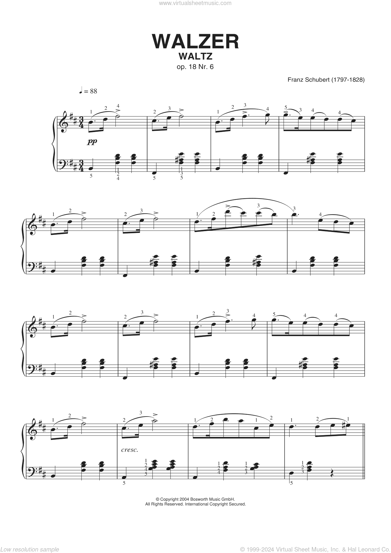 Waltz Op. 18, No. 6
