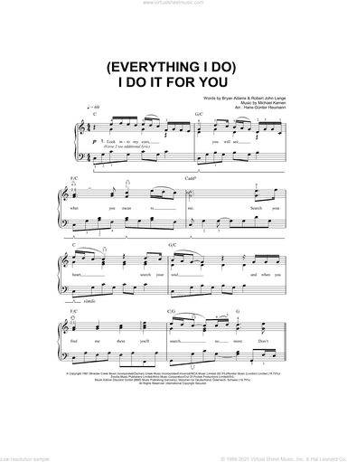 (Everything I Do) I Do It For You, (easy)