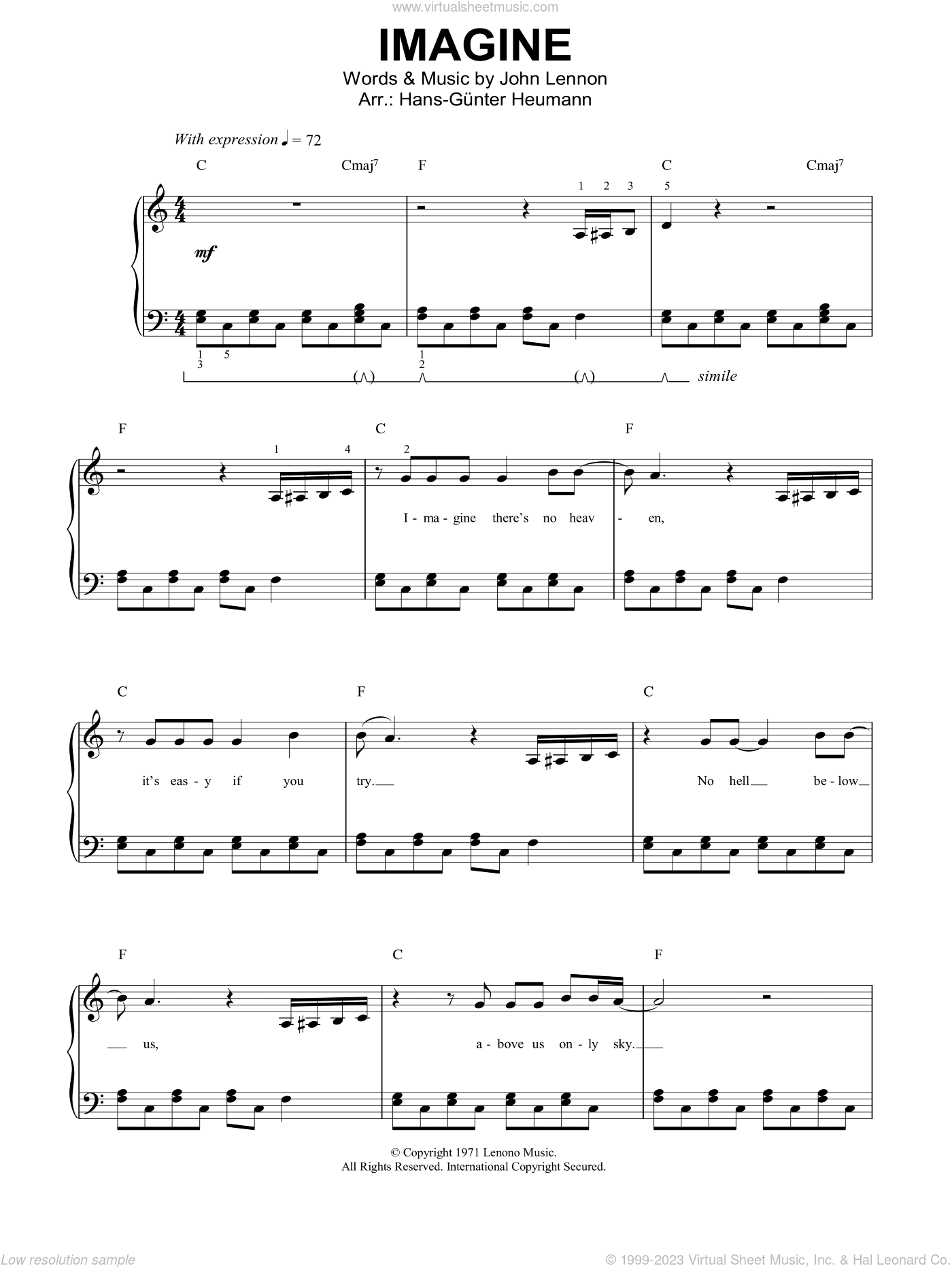 Imagine (arr. Hans-Gunter Huemann)