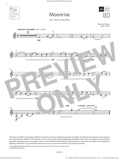 Moonrise (Grade 1, B1, from the ABRSM Violin Syllabus from 2024)