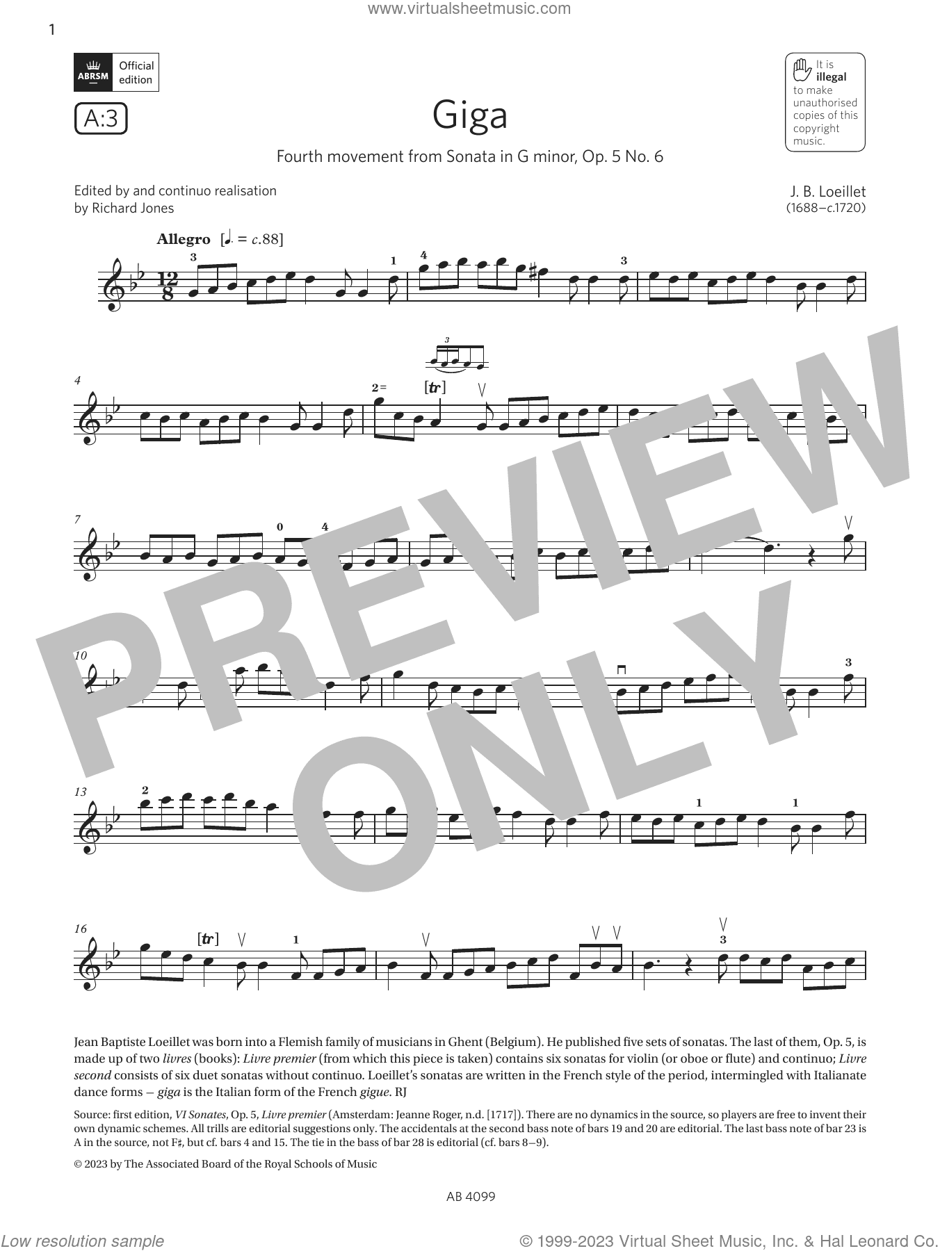 Giga (Grade 5, A3, from the ABRSM Violin Syllabus from 2024)