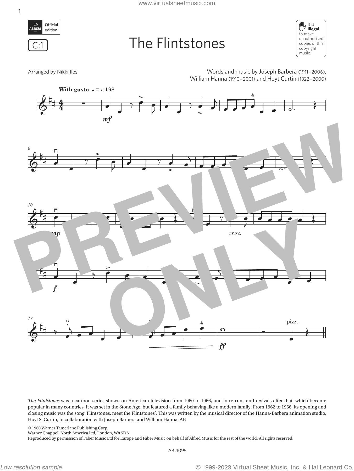 The Flintstones (Grade 1, C1, from the ABRSM Violin Syllabus from 2024)
