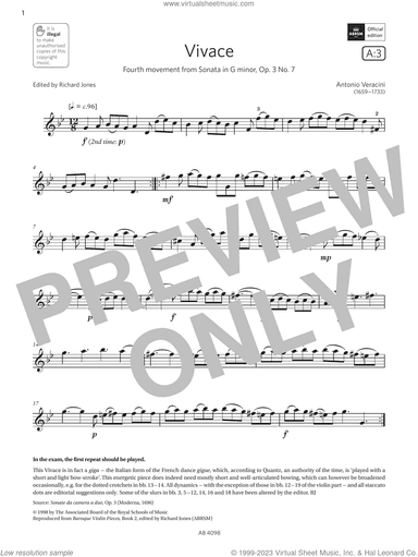 Vivace (Grade 4, A3, from the ABRSM Violin Syllabus from 2024)
