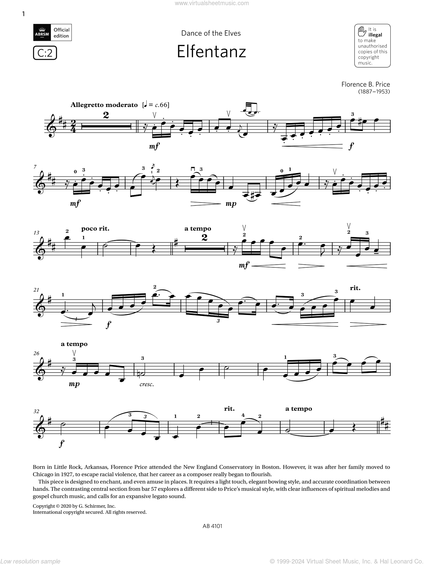 Elfentanz (Grade 7, C2, from the ABRSM Violin Syllabus from 2024)