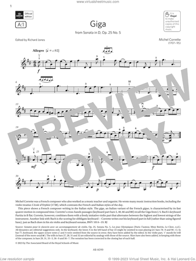 Giga (Grade 5, A1, from the ABRSM Violin Syllabus from 2024)