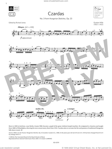 Czardas (Grade 5, C3, from the ABRSM Violin Syllabus from 2024)