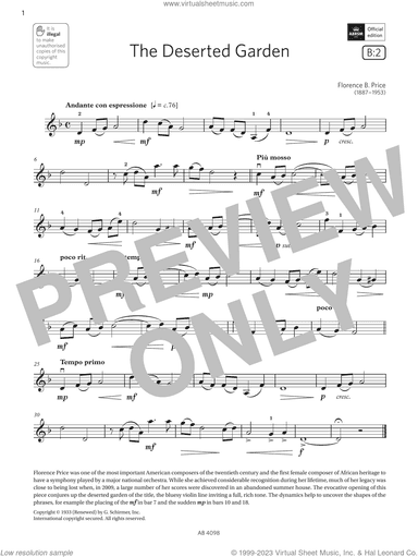 The Deserted Garden (Grade 4, B2, from the ABRSM Violin Syllabus from 2024)