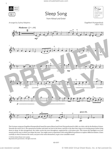 Sleep Song (Grade 3, B1, from the ABRSM Violin Syllabus from 2024)