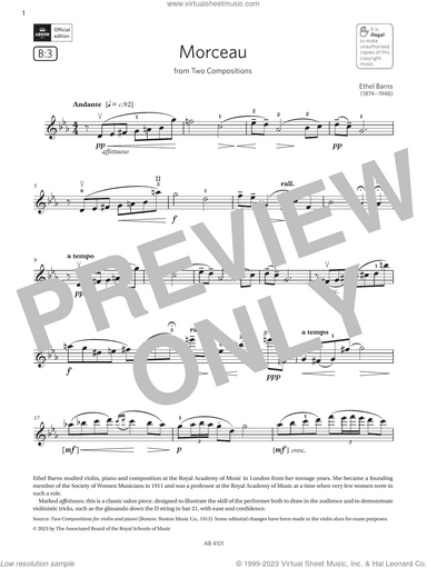 Morceau (Grade 7, B3, from the ABRSM Violin Syllabus from 2024)