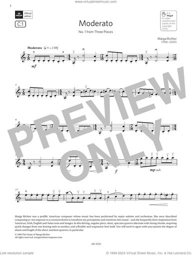 Moderato (Grade 6, C1, from the ABRSM Violin Syllabus from 2024)