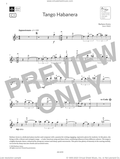 Tango Habanera (Grade 5, C1, from the ABRSM Violin Syllabus from 2024)
