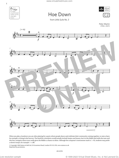 Hoe Down (Grade 1, C2, from the ABRSM Violin Syllabus from 2024)