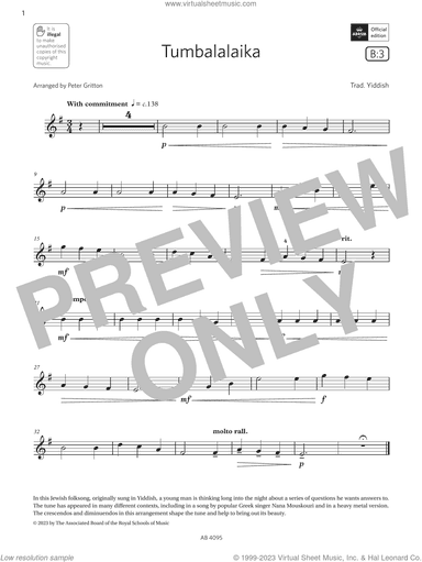 Tumbalalaika (Grade 1, B3, from the ABRSM Violin Syllabus from 2024)