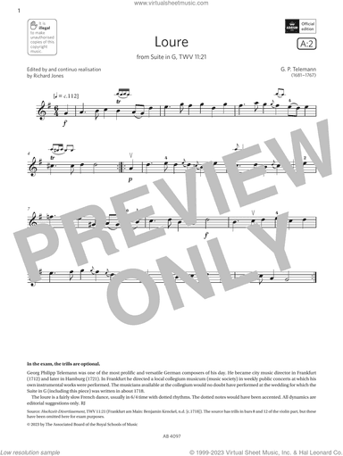 Loure (Grade 3, A2, from the ABRSM Violin Syllabus from 2024)