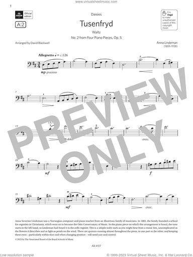 Tusenfryd (Grade 4, A2, from the ABRSM Cello Syllabus from 2024)