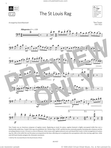 The St Louis Rag (Grade 4, C2, from the ABRSM Cello Syllabus from 2024)