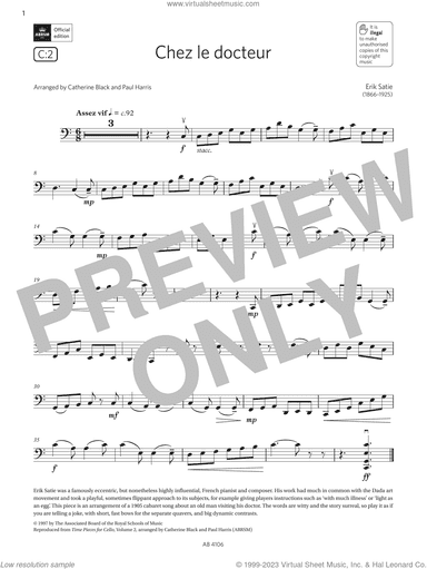 Chez le docteur (Grade 3, C2, from the ABRSM Cello Syllabus from 2024)